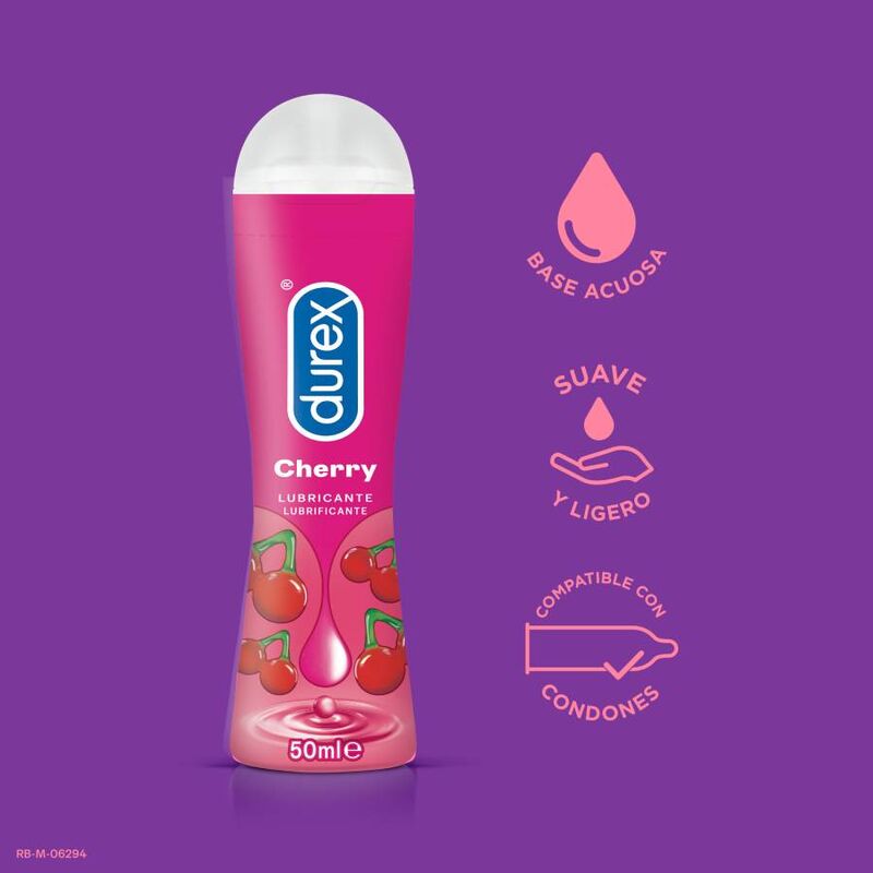 Lubrifiant Comestible Saveur Cerise Play Cheeky Cherry 50 ml - Durex