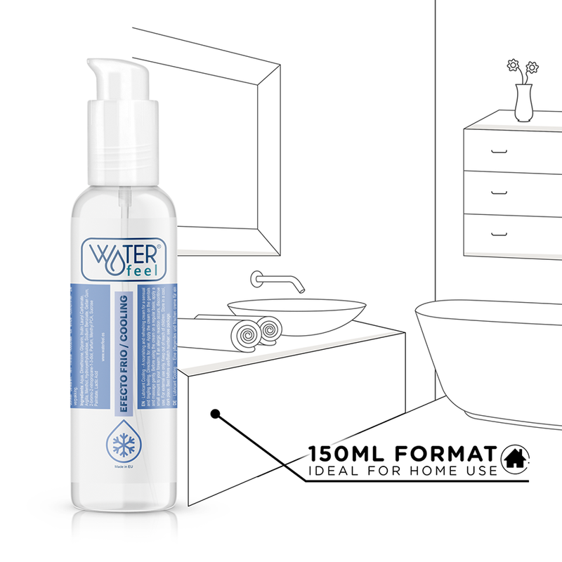 Lubrifiant Effet Froid à Base d'Eau Sensation Picotante 150 ml - Waterfeel