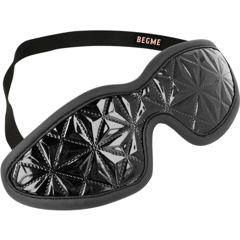 Masque Bandeau Yeux BDSM Black Edition Néoprène Réglable - Begme