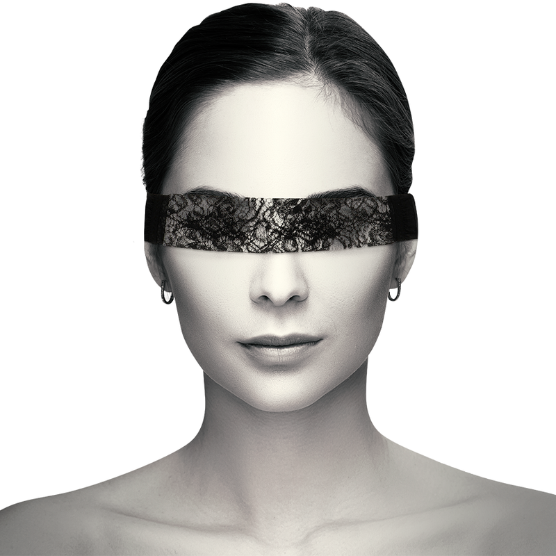 Masque BDSM Dentelle Noir Ruban Réglable Chic Desire - Coquette