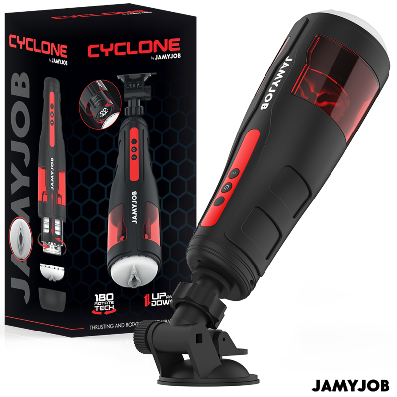 Masturbateur Automatique Cyclone Rotation et Poussée 10 Modes Rechargeable - Jamyjob
