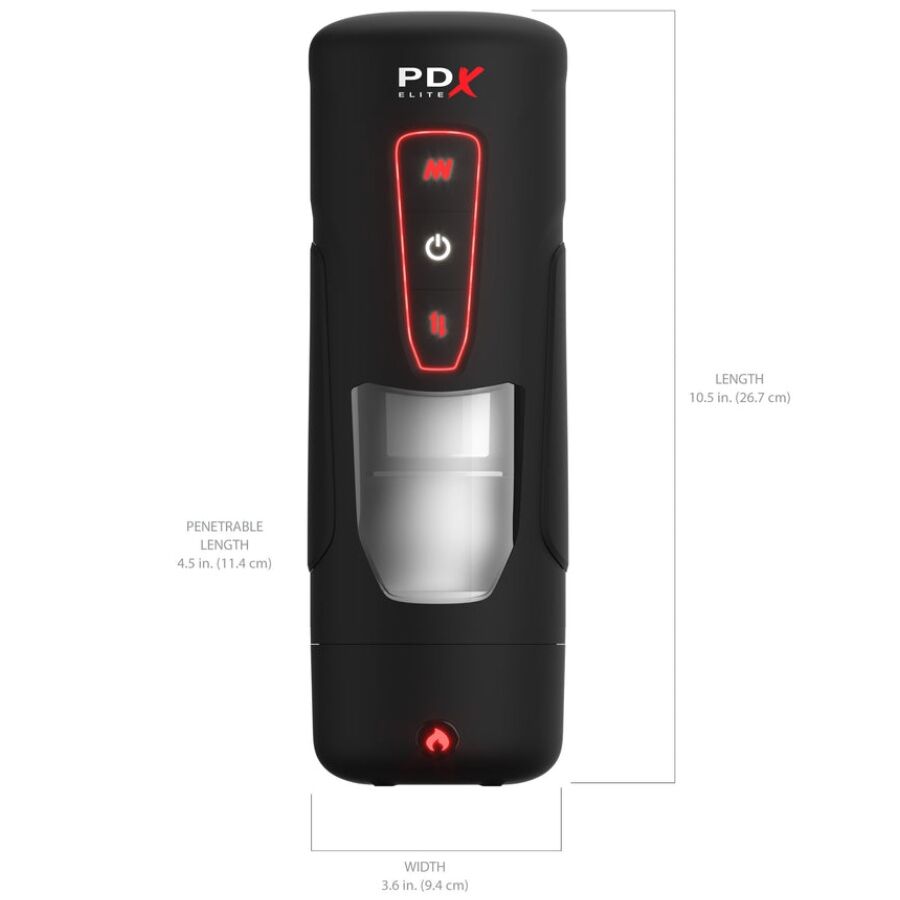 Masturbateur Automatique Milk Me Hotter Poussées Chaleur 10 Modes - PDX Elite