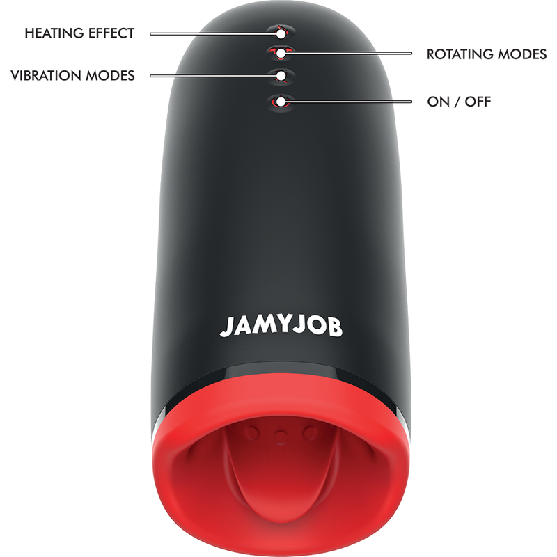Masturbateur Chauffant Rotatif Spin-X 3 Modes Vibration Rechargeable - Jamyjob