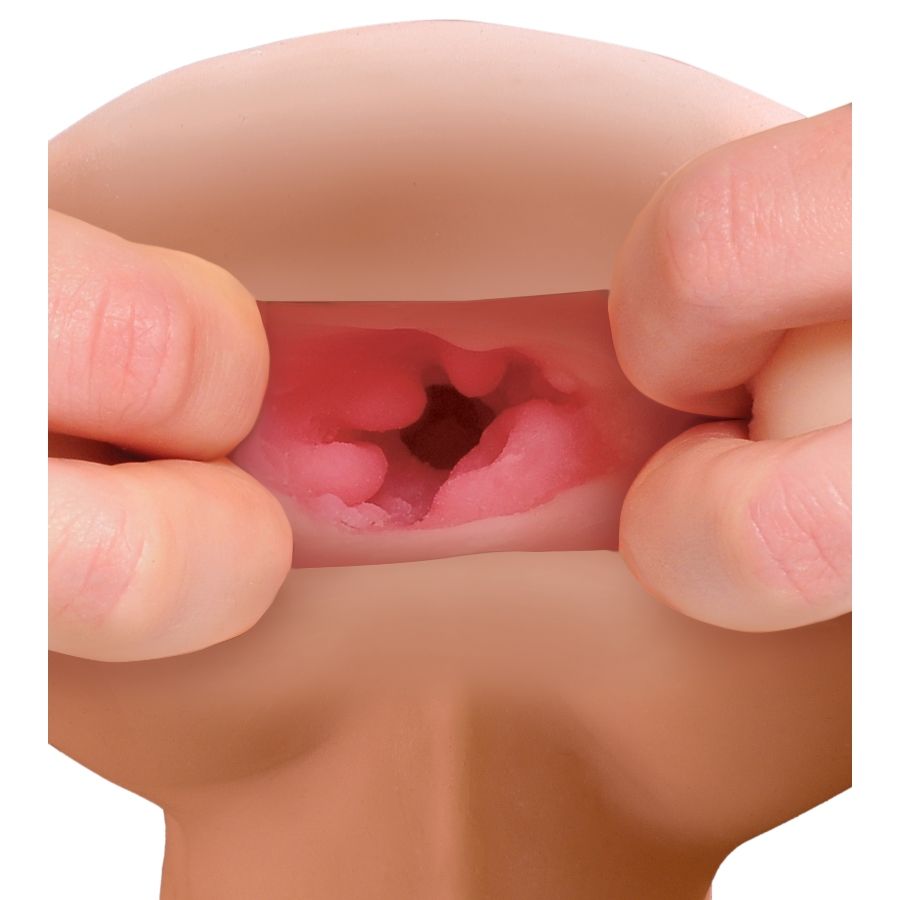 Masturbateur Double Stimulation Reach Around Texturé Réaliste - PDX