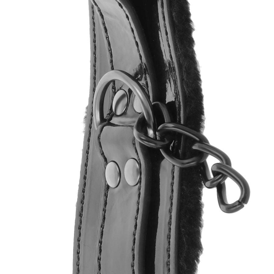 Menottes BDSM Cuir Ajustables avec Cadenas Poignets Chevilles - Darkness