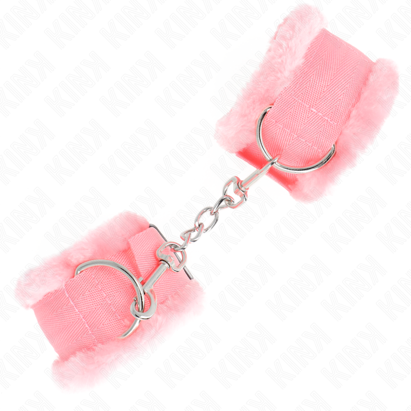 Menottes BDSM Doublées Fourrure Réglables 17-31 cm - Kink