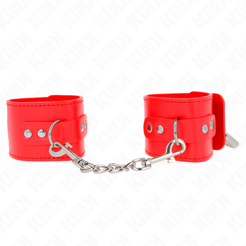 Menottes BDSM Fermeture Cadenas Ajustables 16-23 cm - Kink