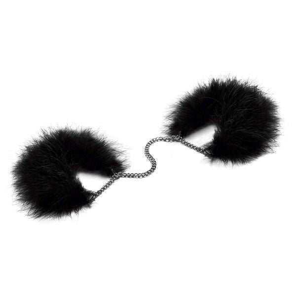 Menottes BDSM Plumes Za Za Zu Réglables Souples - Bijoux Indiscrets