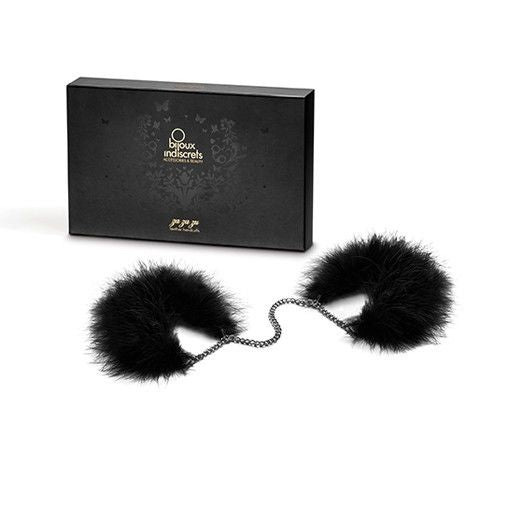 Menottes BDSM Plumes Za Za Zu Réglables Souples - Bijoux Indiscrets