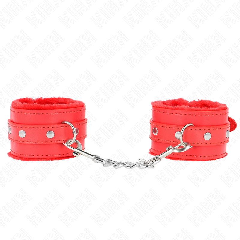 Menottes BDSM Premium Kink Doublées Fourrure - Ceinture Réglable