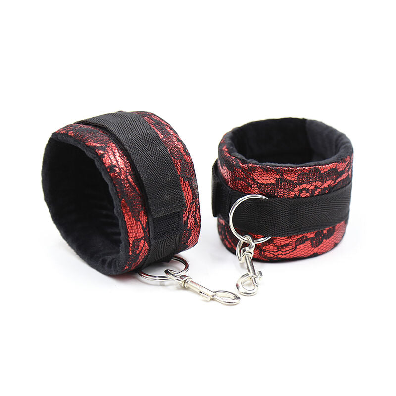 Menottes BDSM Velours Doublé Ruban Nylon Ajustable Taille Unique - Ohmama