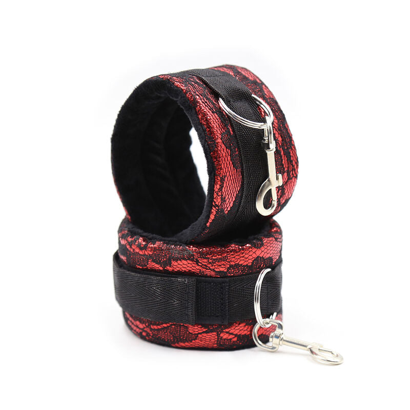 Menottes BDSM Velours Doublé Ruban Nylon Ajustable Taille Unique - Ohmama