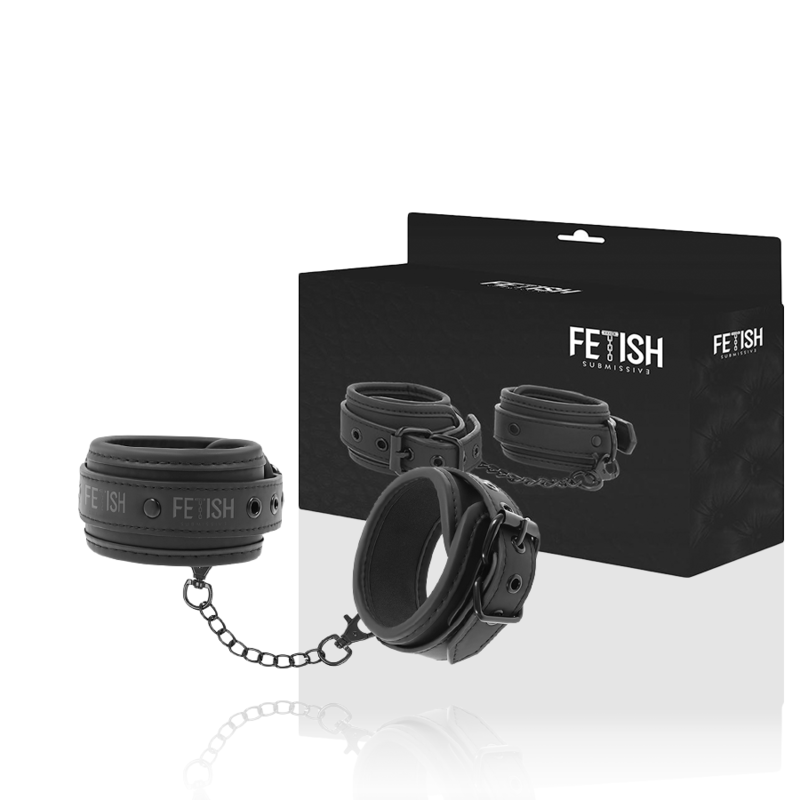 Menottes Chevilles BDSM Cuir Végan Doublure Néoprène Réglables - Fetish Submissive