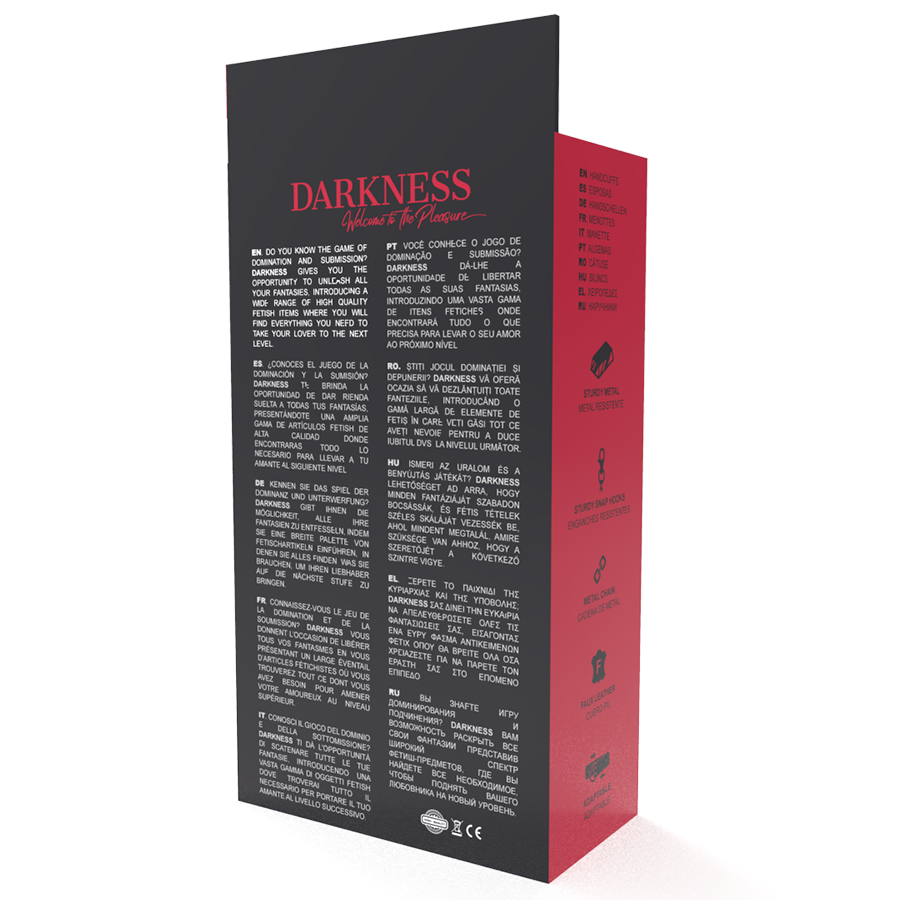 Menottes de Cheville BDSM Ajustables Cuir Cousues Main - Darkness