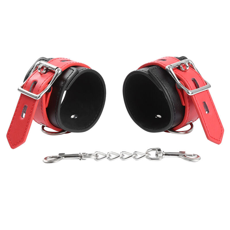Menottes de Poignet BDSM Boucle de Verrouillage Ajustables Simili Cuir - Ohmama