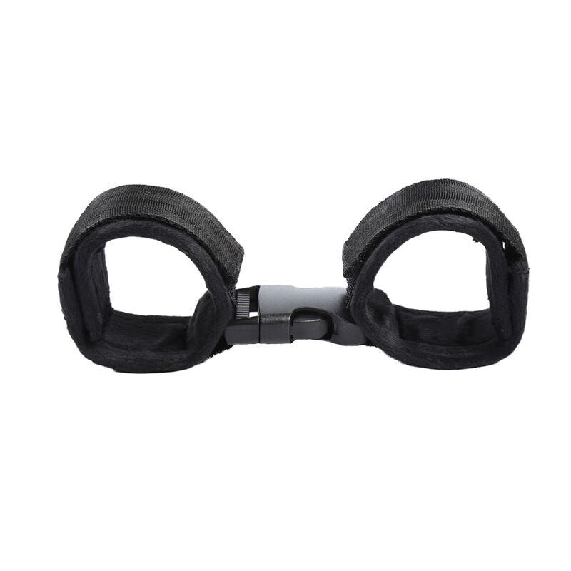 Menottes de Poignet BDSM Nylon Velours Fermeture Velcro Taille Unique - Ohmama