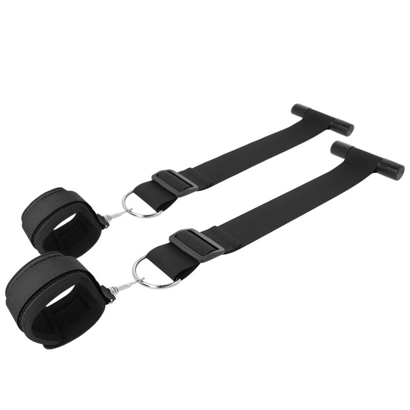 Menottes de Porte BDSM Bondage Néoprène Sangles Réglables - Darkness