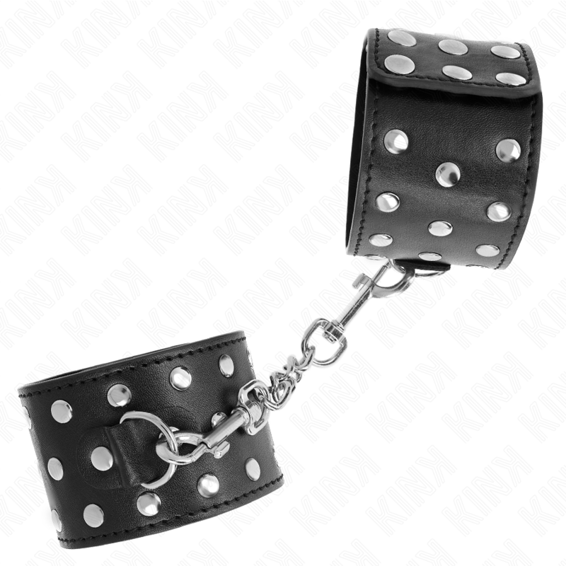 Menottes Poignets BDSM Punk Réglables 19-24 cm Style Audacieux - Kink