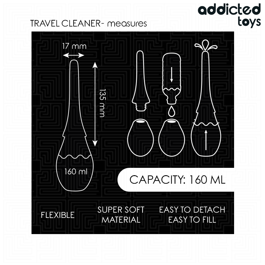 Nettoyeur de Voyage Douche Intime Model 3 Capacité 160 ml - Addicted Toys