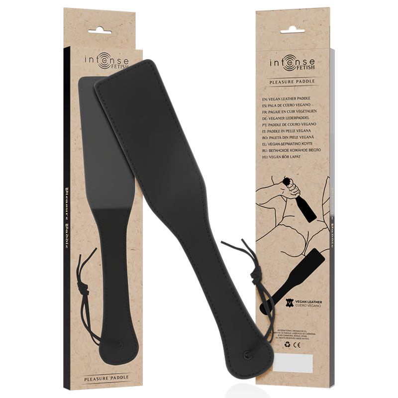 Paddle BDSM Cuir Végétalien Manche Ergonomique Éthique - Intense