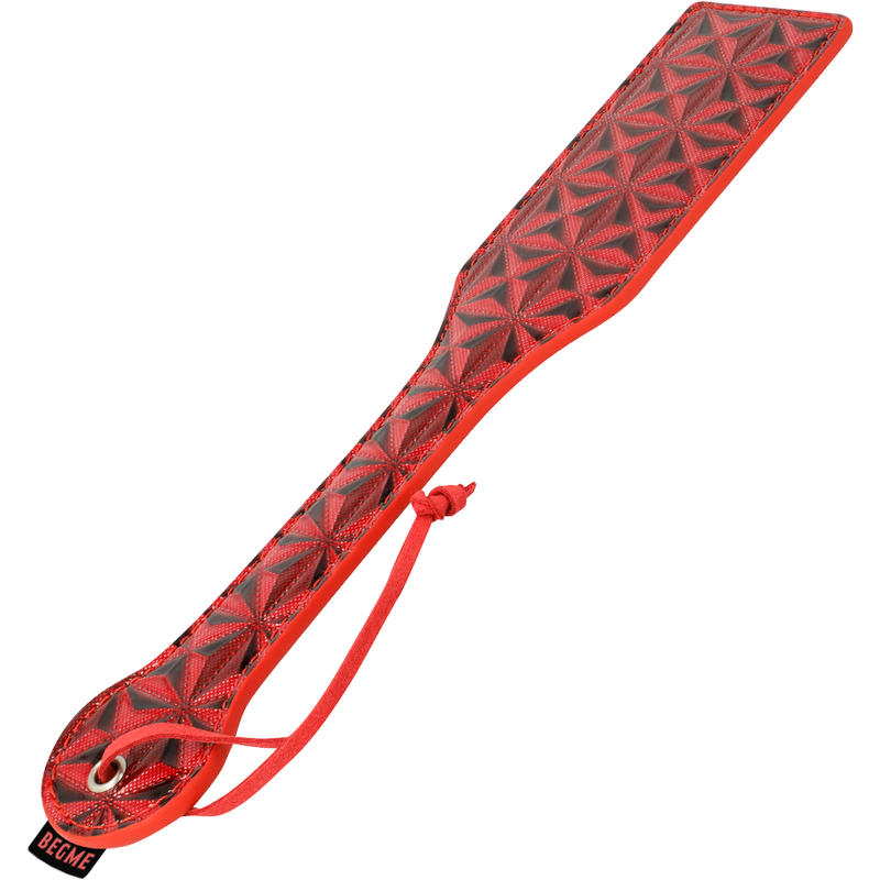 Paddle BDSM Cuir Végétalien Red Edition Néoprène Sans Nickel - Begme