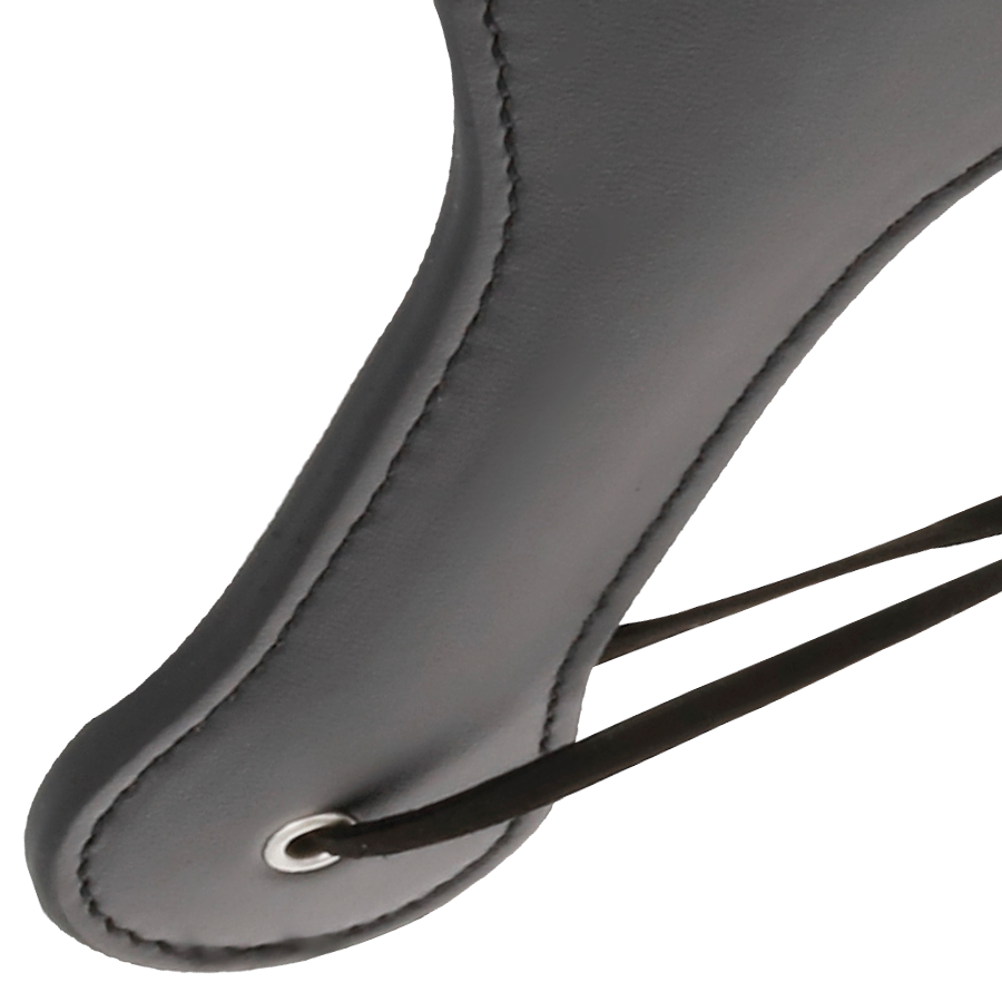 Paddle BDSM Fétichiste Forme Ronde Noir Coutures Design - Darkness