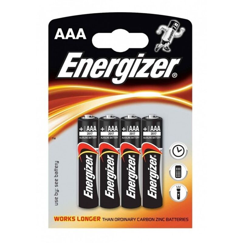 Piles Alcalines AAA LR03 1,5V Lot de 4 Longue Durée - Energizer