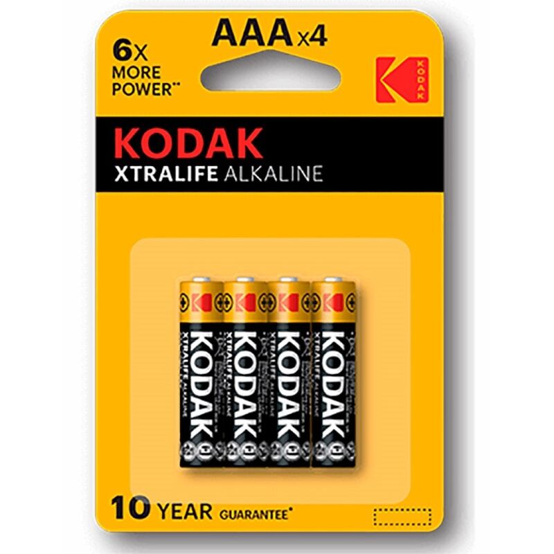 Piles Alcalines AAA Xtralife LR03 Lot de 4 1,5V - Kodak