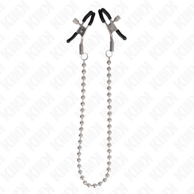 Pinces à Tétons Chaîne de Billes 30 cm Réglables - Kink