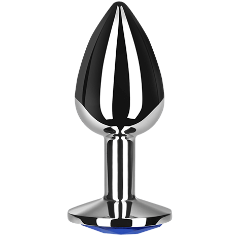 Plug Anal Bijou Aluminium Poli Pierre Décorative 3 Tailles - Secretplay