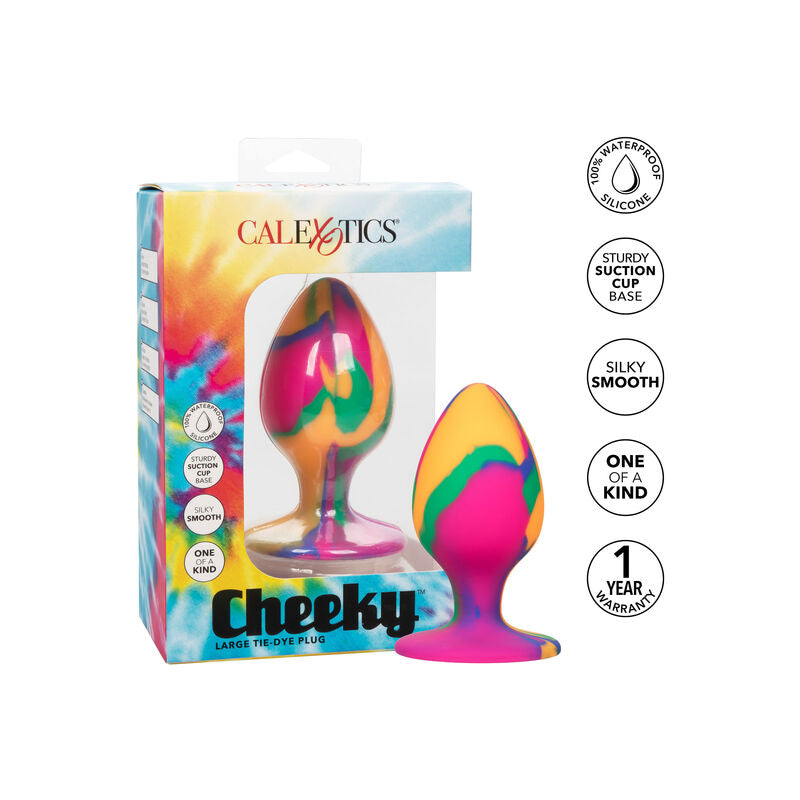 Plug Anal Cheeky Grand Tie-Dye Silicone Base Ventouse - CalExotics