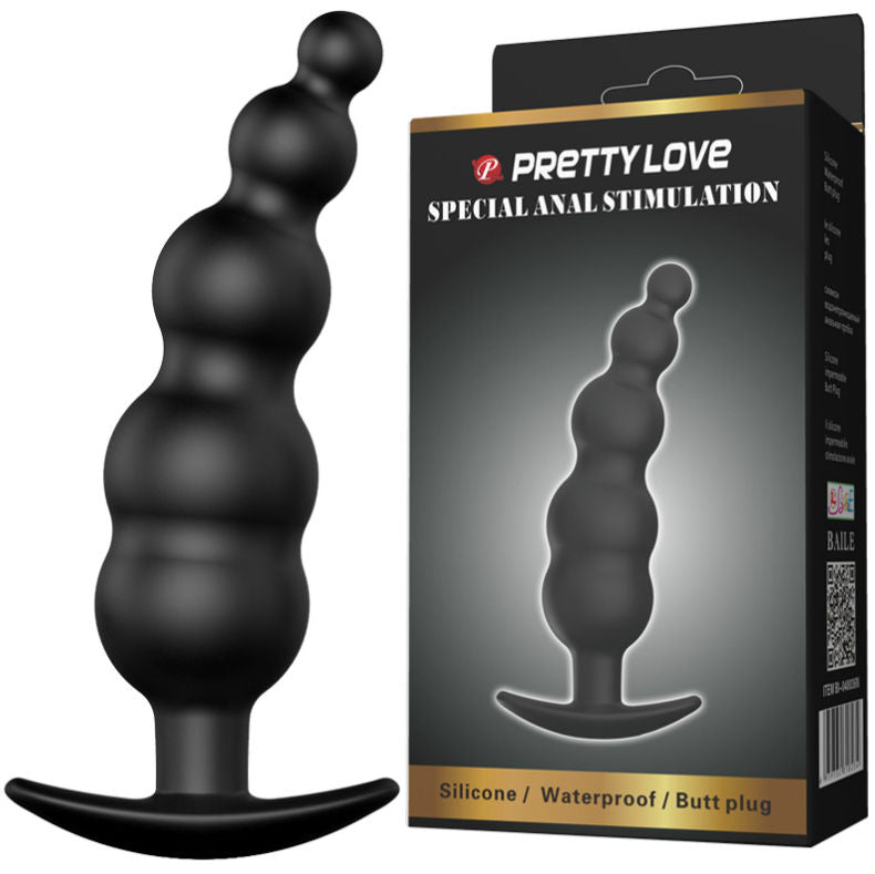 Plug Anal Initiation Silicone Poignée de Contrôle 11,8 cm - Pretty Love
