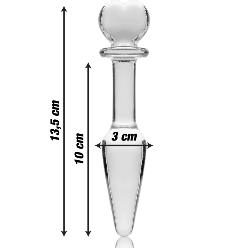 Plug Anal Verre Borosilicate Modèle 7 Transparent 13,5 cm - Nebula Series By Ibiza