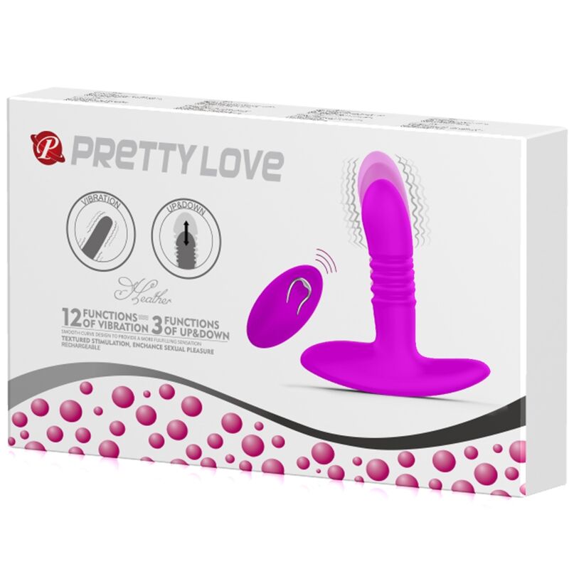 Plug Anal Vibrant Heather Va-et-Vient Ventouse 12 Modes Rechargeable - Pretty Love
