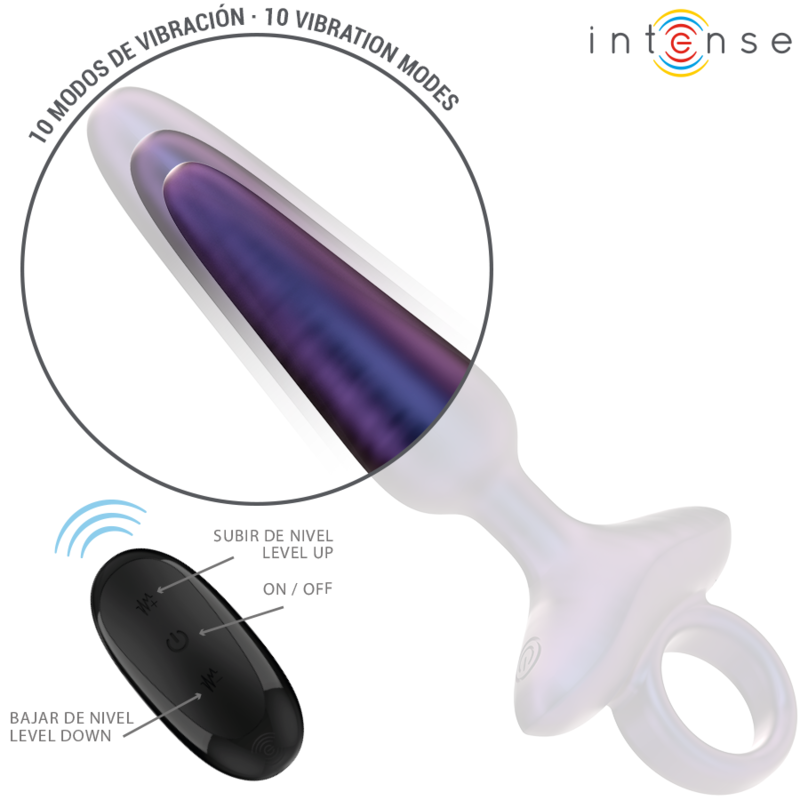 Plug Anal Vibrant Marlon Modèle 4 Télécommande 10 Modes Rechargeable - Intense