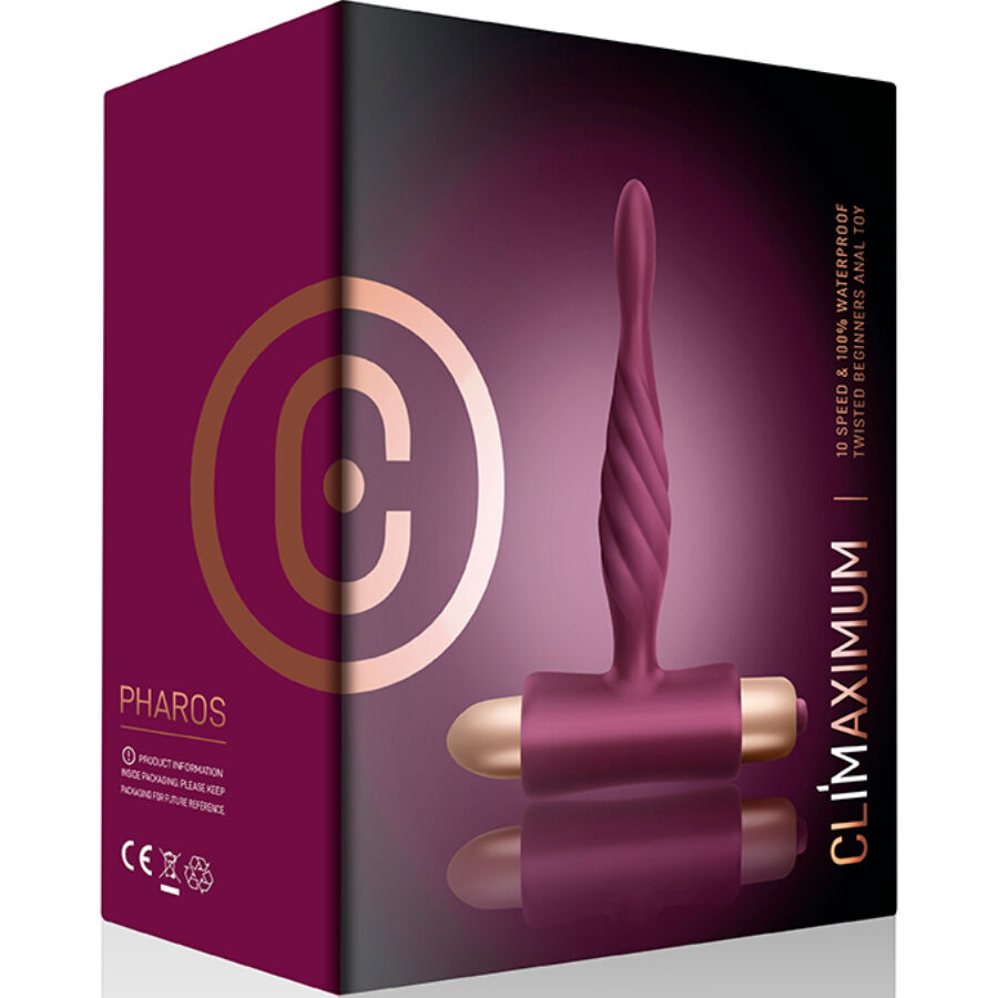 Plug Anal Vibrant Pharos Débutant Embout Spiralé 10 Vibrations - Climaximum