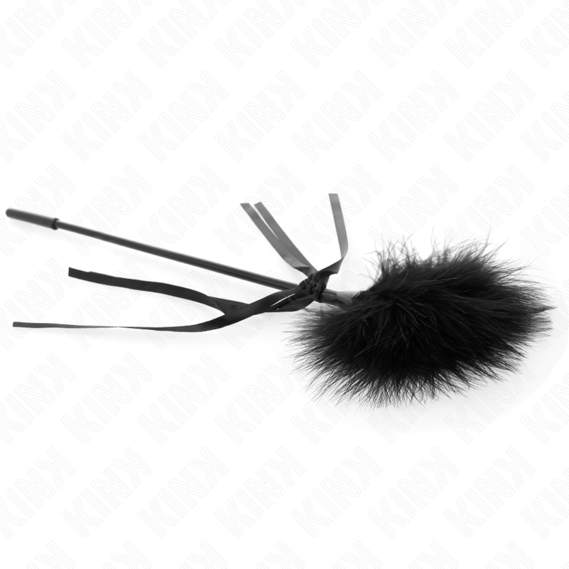 Plumeau de Caresse Tickler avec Nœud 35 cm Doux et Sensuel - Kink