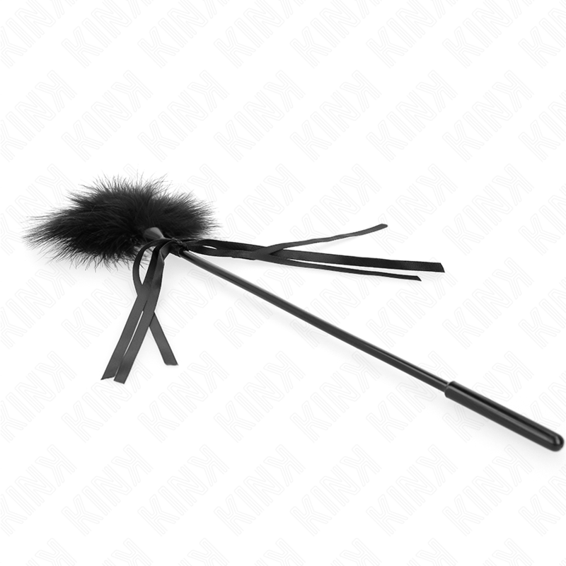 Plumeau de Caresse Tickler avec Nœud 35 cm Doux et Sensuel - Kink