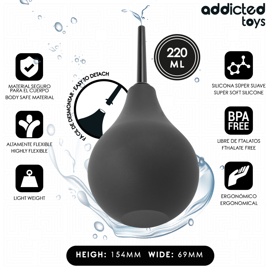 Poire à Lavement Anal Voyage 3 Tailles S M L - Addicted Toys