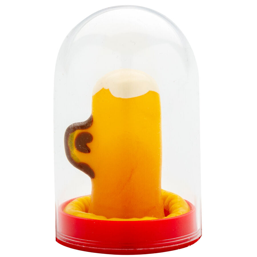 Préservatif Fantaisie Verre de Bière Peint à la Main Latex - Condomerie