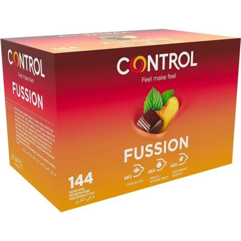 Préservatifs Aromatisés Adapta Fussion 144 Unités Chocolat Menthe Pêche - Control