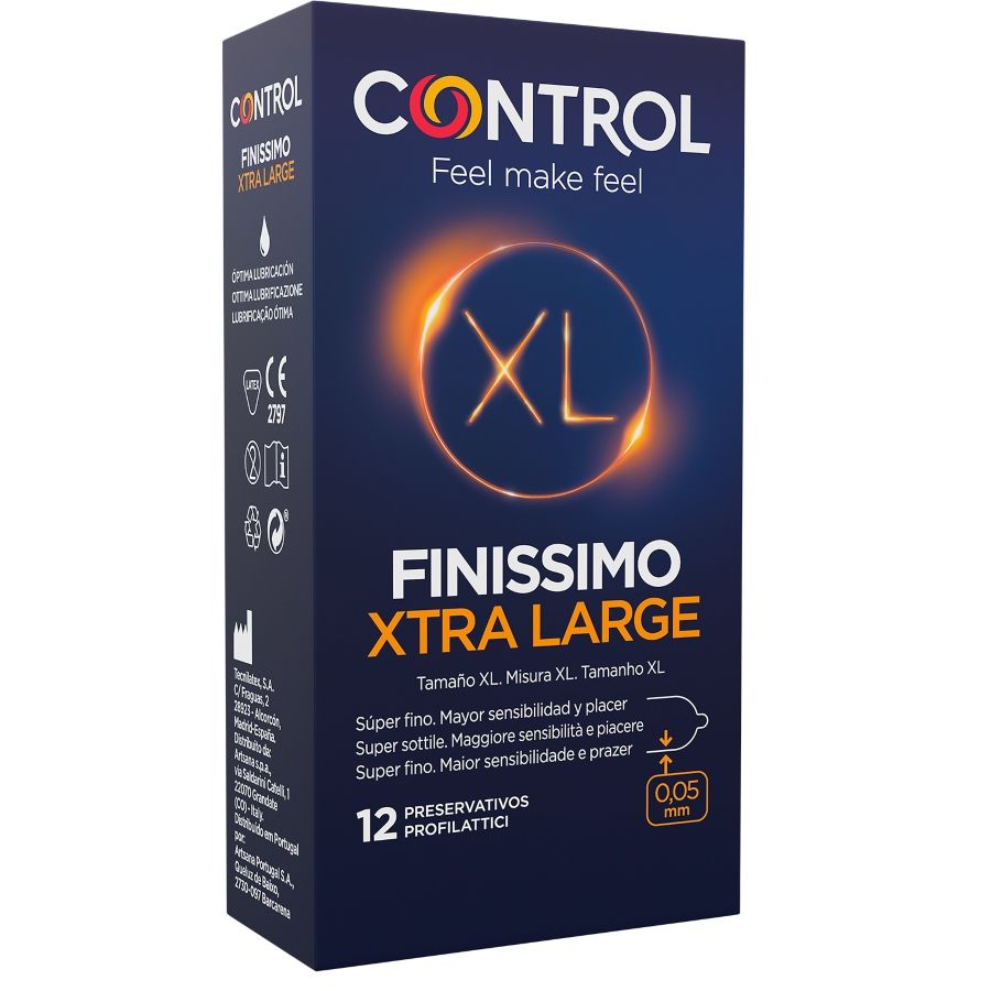 Préservatifs Finissimo XL Ultra Fins Latex Boîte de 12 - Control