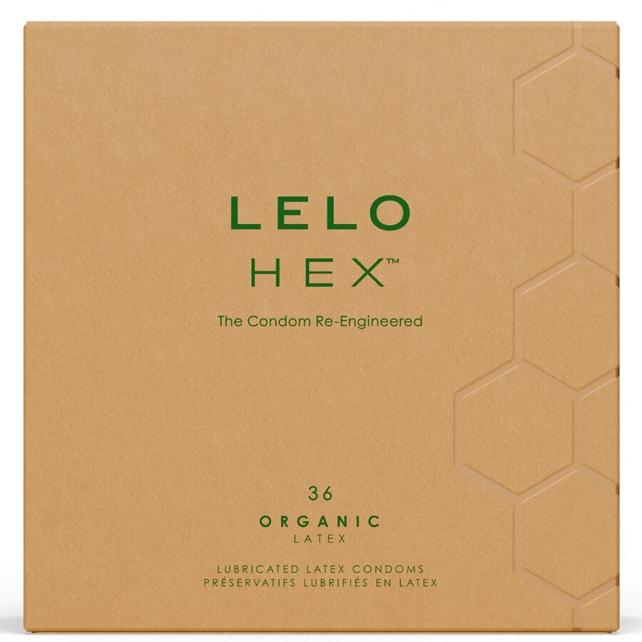 Préservatifs Lelo Hex Organic - Latex Bio L-Arginine Structure Hexagonale