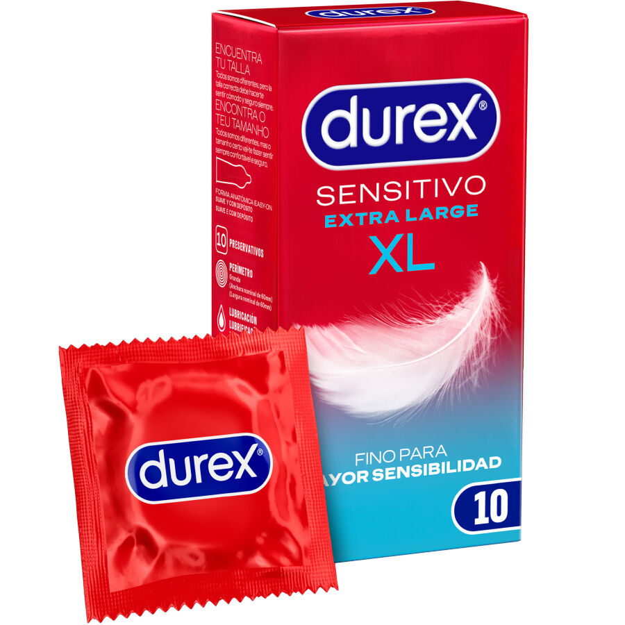 Préservatifs Sensitivo XL Fins Forme Anatomique 10 Unités - Durex