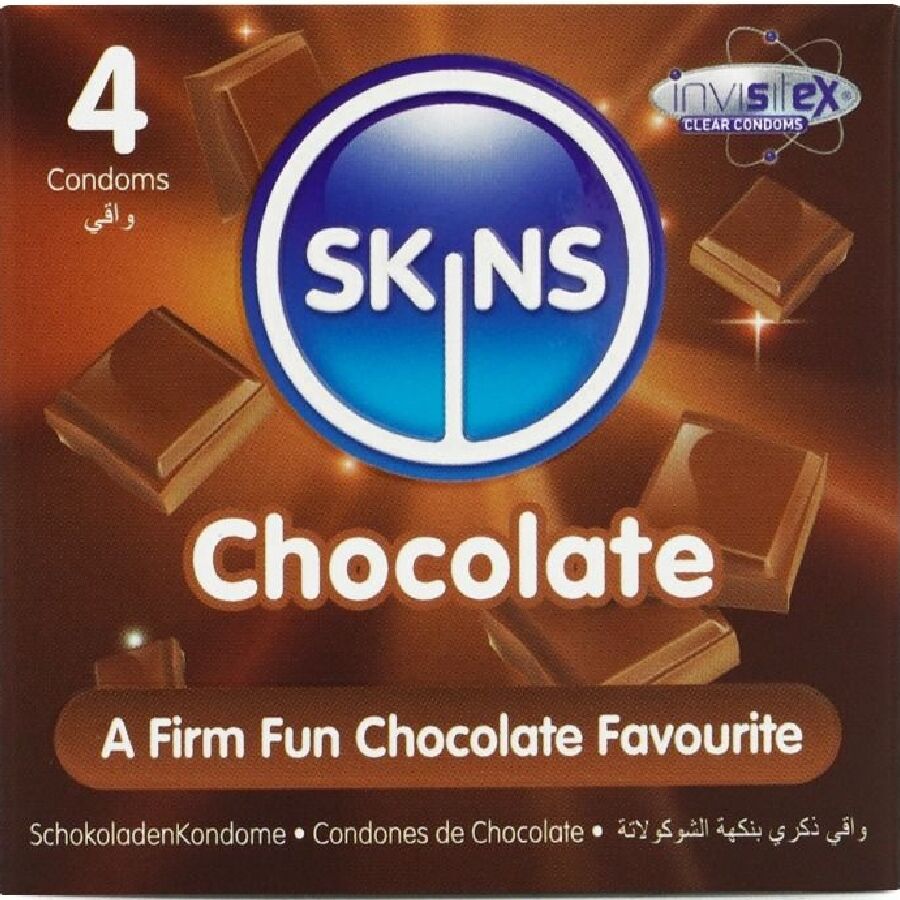 Préservatifs Skins Chocolat - Arôme Gourmand Extra Lubrifiés