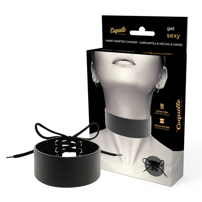 Ras-de-Cou BDSM Chic Desire Cuir Végan Réglable Taille Unique - Coquette