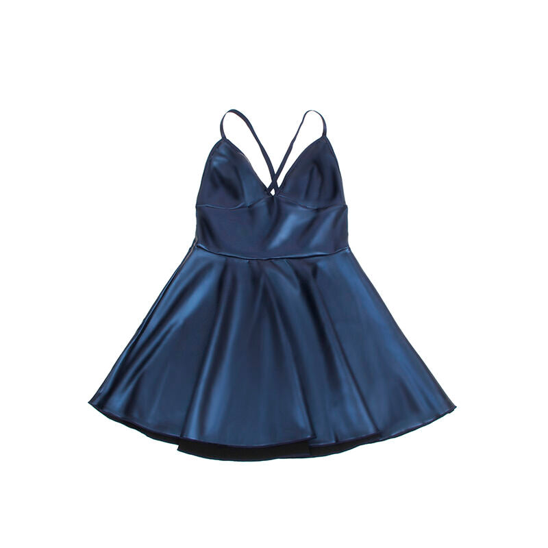 Robe Lingerie Bretelles Fines Finitions Cuir PU 4 Coloris - Subblime