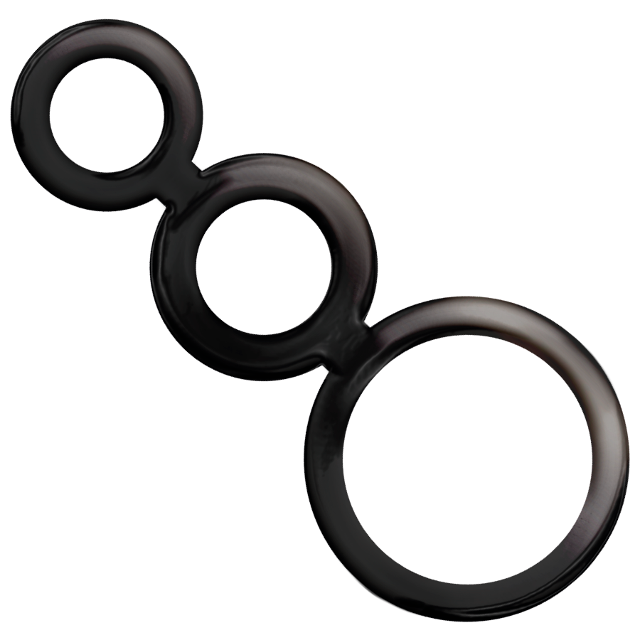 Set de 3 Anneaux Péniens Silicone - Tailles Progressives - Addicted Toys