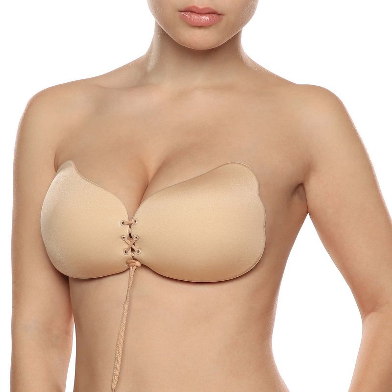 Soutien-Gorge Adhésif Dentelle Lace-It Push-Up Beige Bonnet B - Bye Bra