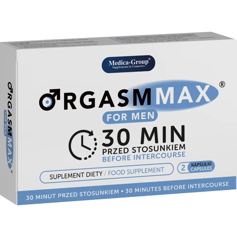 Stimulant Orgasm Max For Men Complément Vitalité 2 Capsules - Medica Group